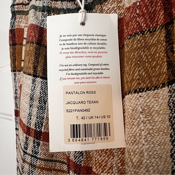 Sezane Multicolor Plaid Pants - Picture 5 of 8